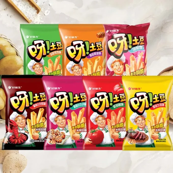 Orion Ya Potato Sticks 2.47oz(70g)*3 packs Leisure Zero Food Puffed Potato Chips Childhood Nostalgic Snacks