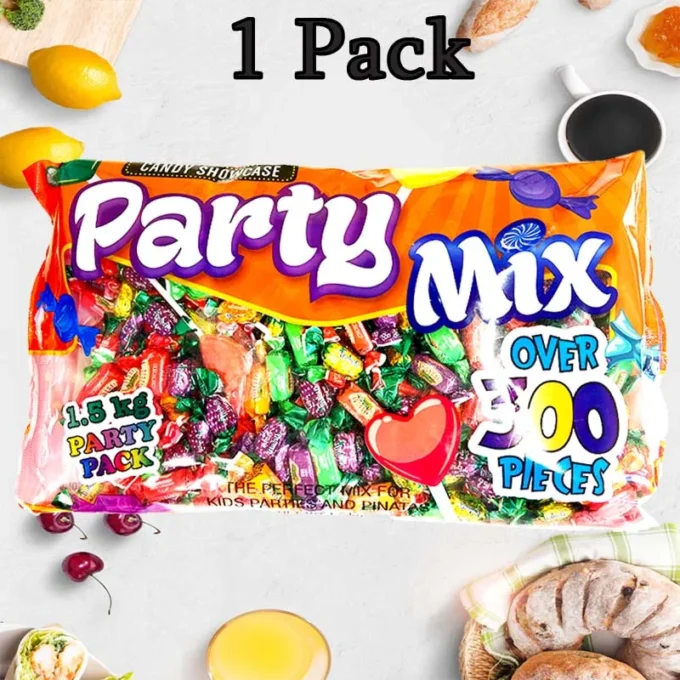 Party Mix Candy 3.3lb*1 Pack Super Sized Candy Mixed Candy With An Unbeatable Amount Of Candy Gummies, Lollipops, Hard Candies