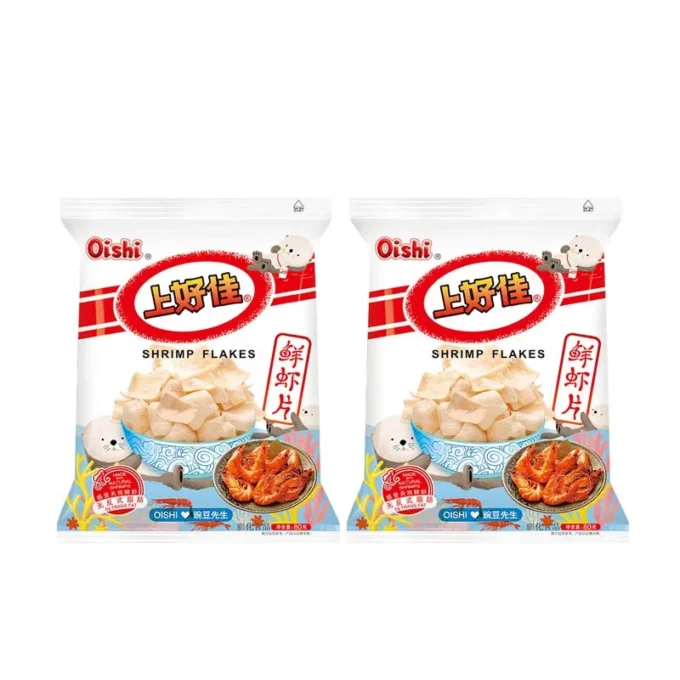 OISHI Shrimp Crisps 2.82oz(80g)*2 Packs