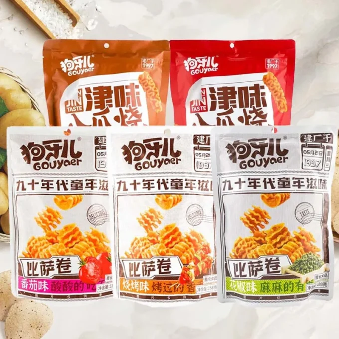 GY Pizza Roll/Octopus Grilled Roll 6.64oz(188g)*2 packs Guoba Office Childhood Nostalgic Food Small Snacks Casual Snacks